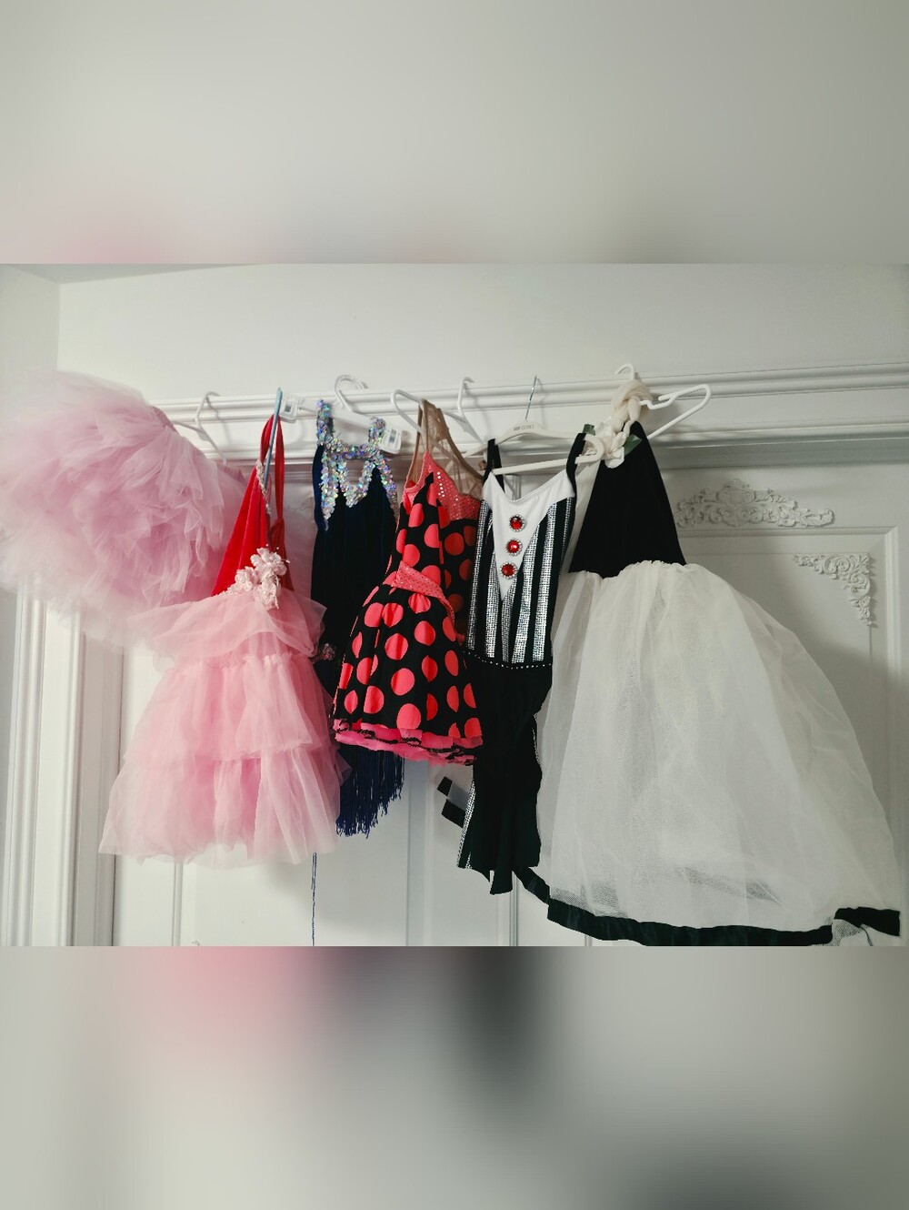 Kids Black and Hot Pink Polka Dot Dance Costumes Bundle